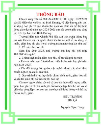 thông báo